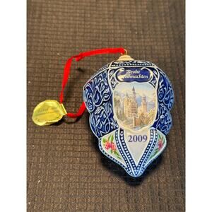 Danbury Mint First Annual German Teardrop Blue Ornament A Bavarian Christmas
